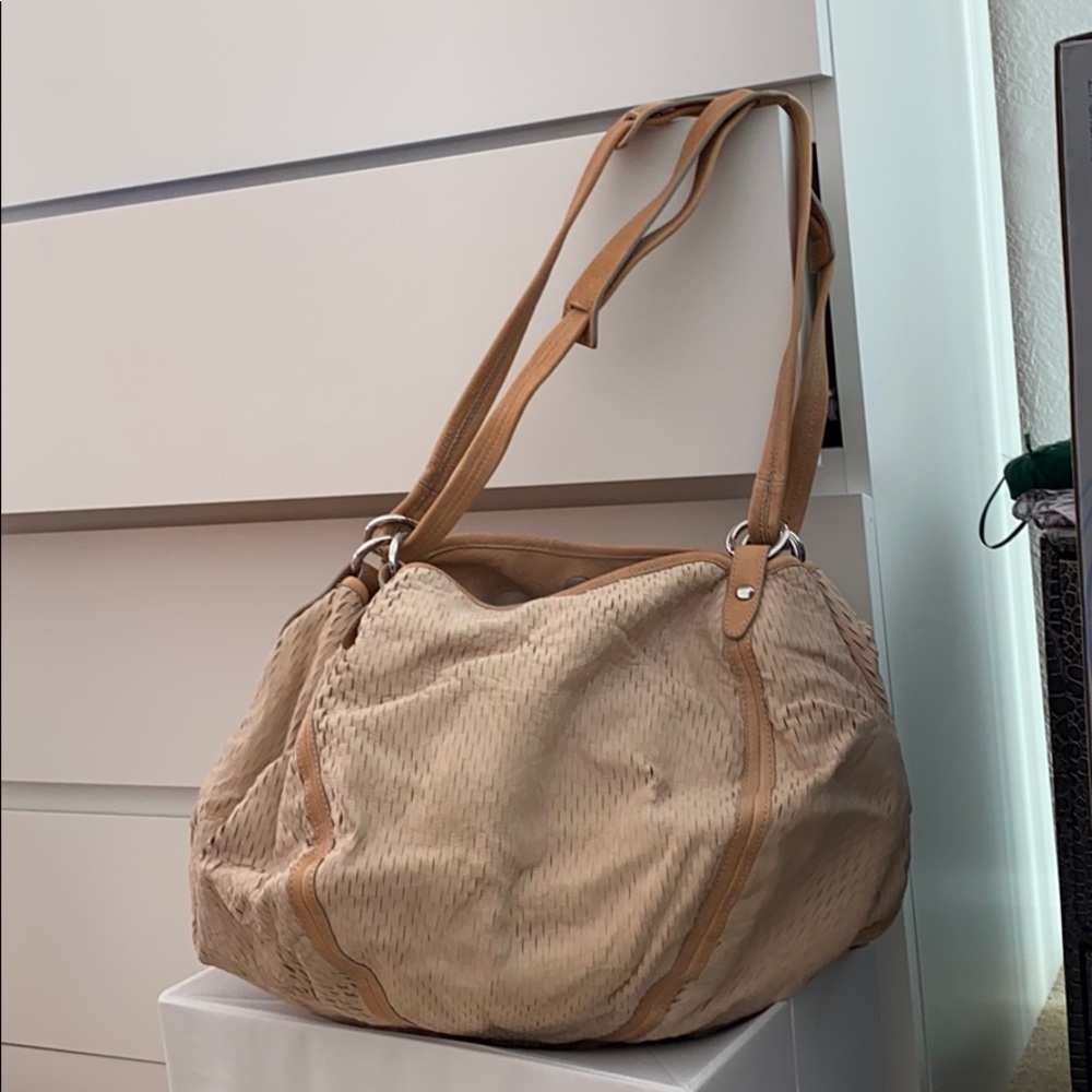 NEW Gorgeous Kooba beige suede convertible bag